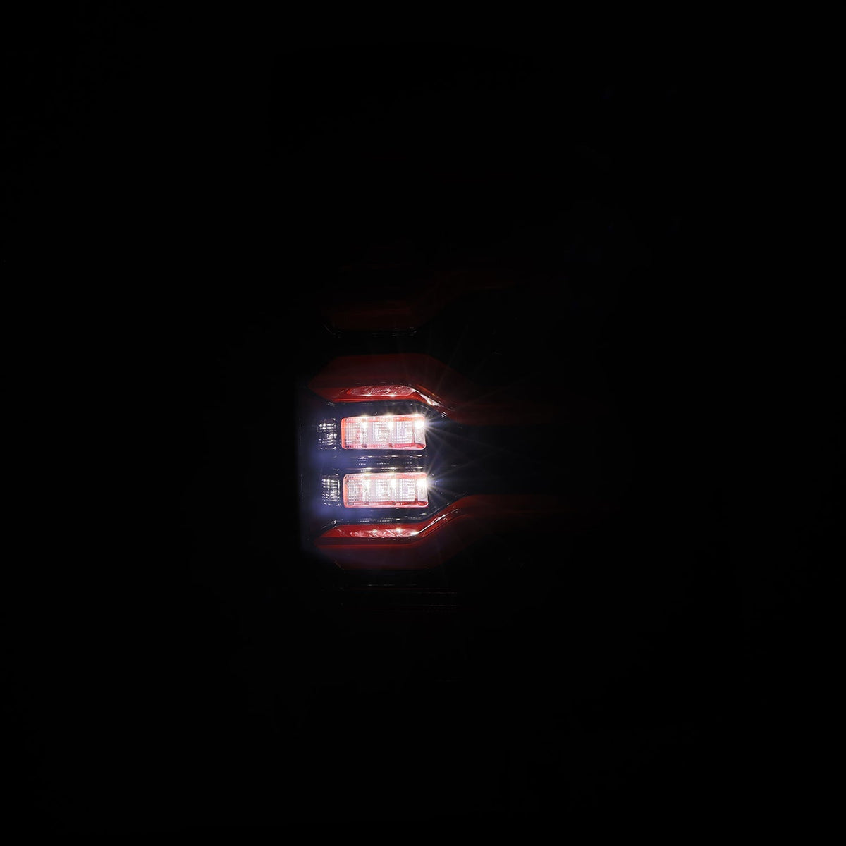 AlphaRex 09-18 Ram Truck LUXX-Series LED Tail Lights Black-Red