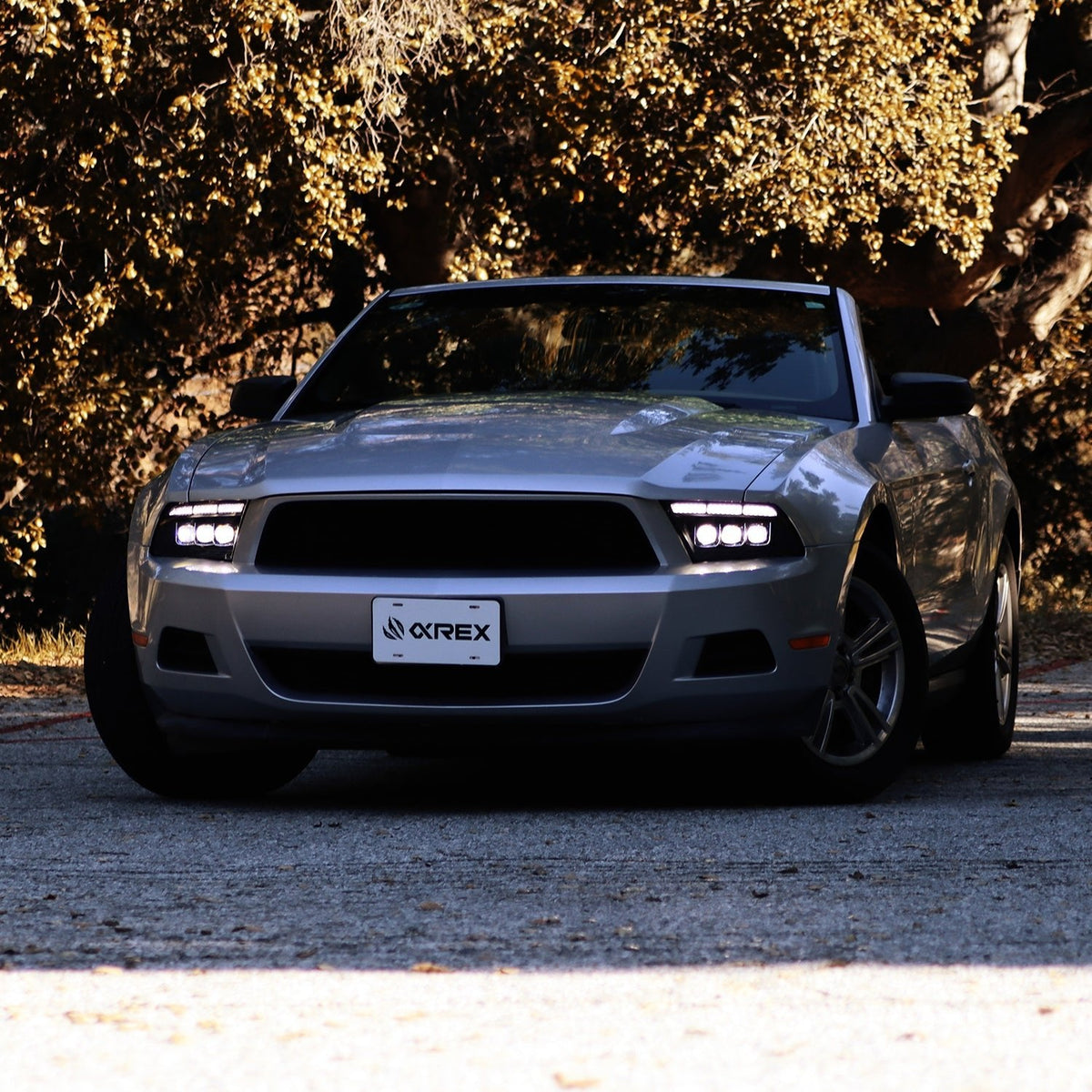 AlphaRex 10-12 Ford Mustang MK II NOVA-Series LED Projector Headlights Alpha-Black