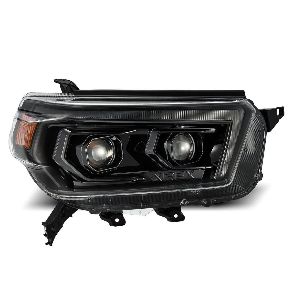 AlphaRex 10-13 Toyota 4Runner PRO-Series Halogen Projector Headlights Alpha-Black