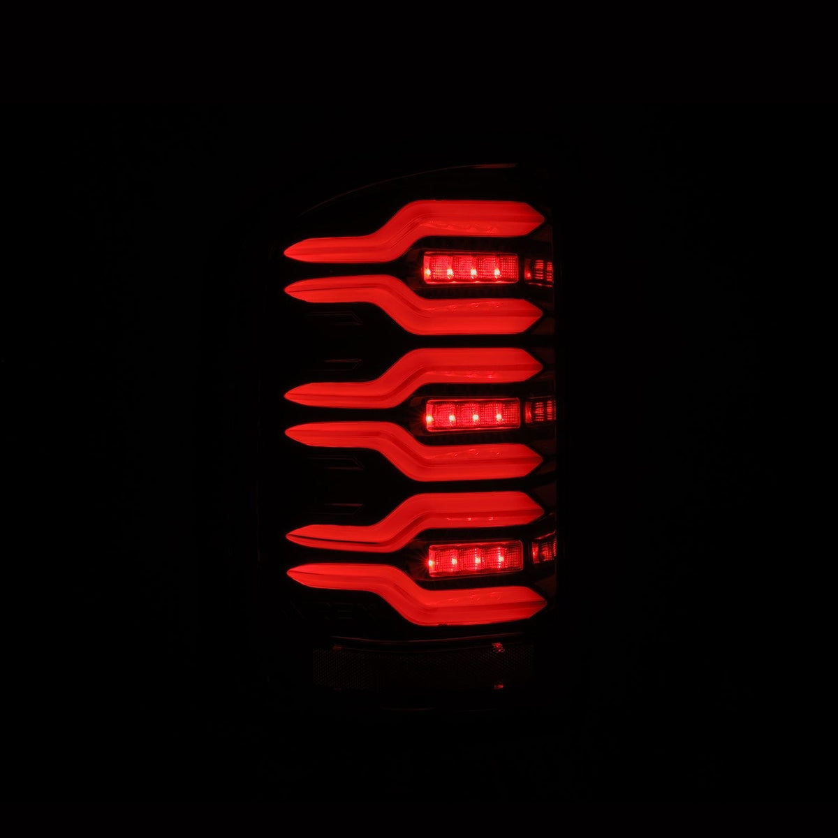 AlphaRex 14-18 GMC Sierra 1500/2500HD/3500HD LUXX-Series LED Tail Lights Alpha-Black