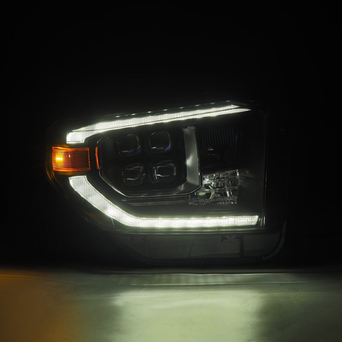 AlphaRex 14-21 Toyota Tundra MK II NOVA-Series LED Projector Headlights Black
