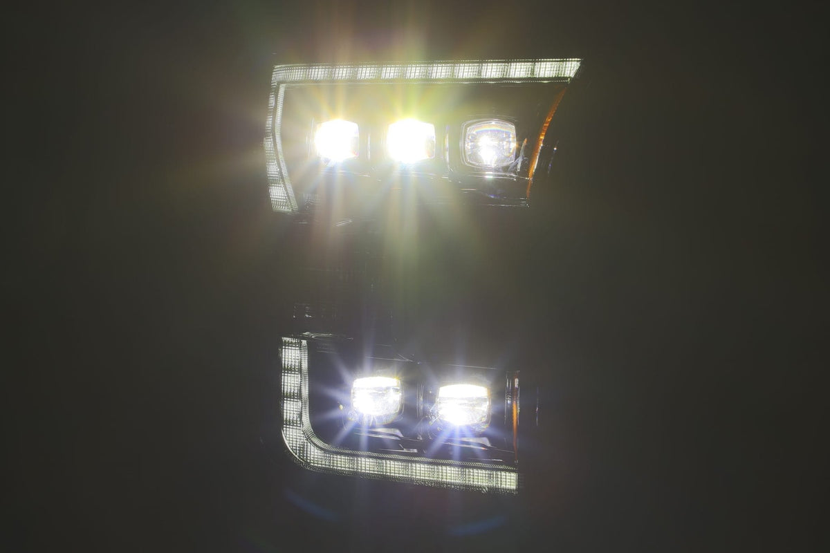 AlphaRex 15-17 Ford F150 / 17-20 F150 Raptor NOVA-Series LED Projector Headlights Alpha-Black