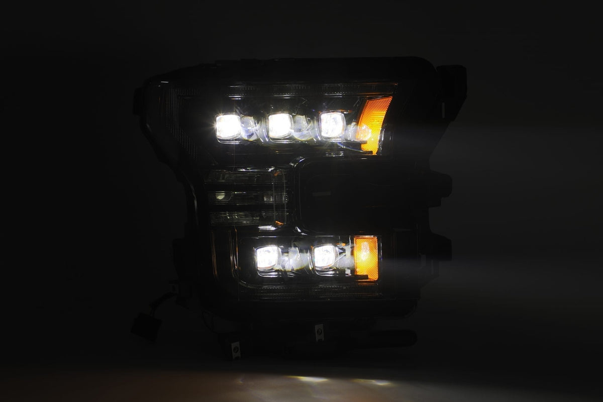AlphaRex 15-17 Ford F150 / 17-20 F150 Raptor NOVA-Series LED Projector Headlights Alpha-Black