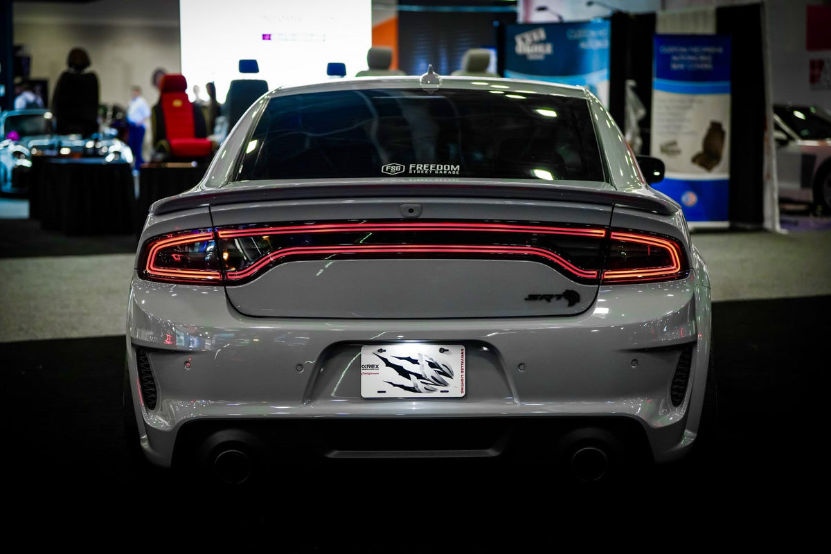AlphaRex 15-23 Dodge Charger NOVA-Series Prismatic LED Tail Lights Black