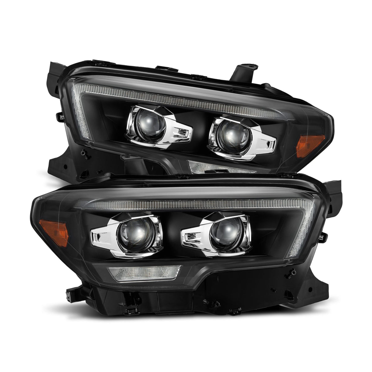 AlphaRex 16-23 Toyota Tacoma MK II LUXX-Series LED Projector Headlights Black