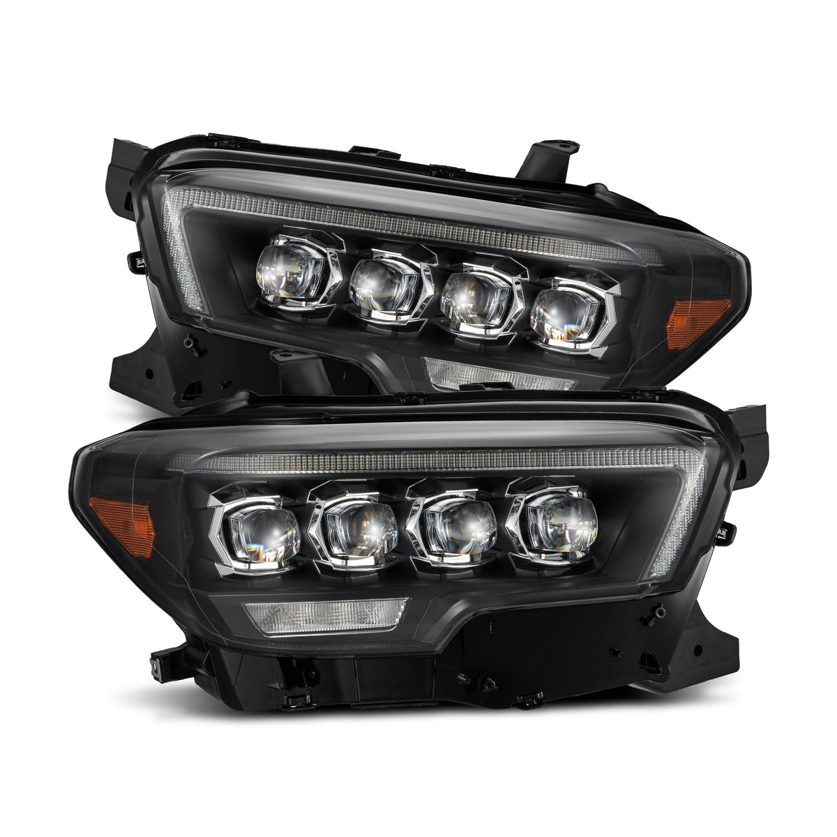 AlphaRex 16-23 Toyota Tacoma MK II NOVA-Series LED Projector Headlights Black