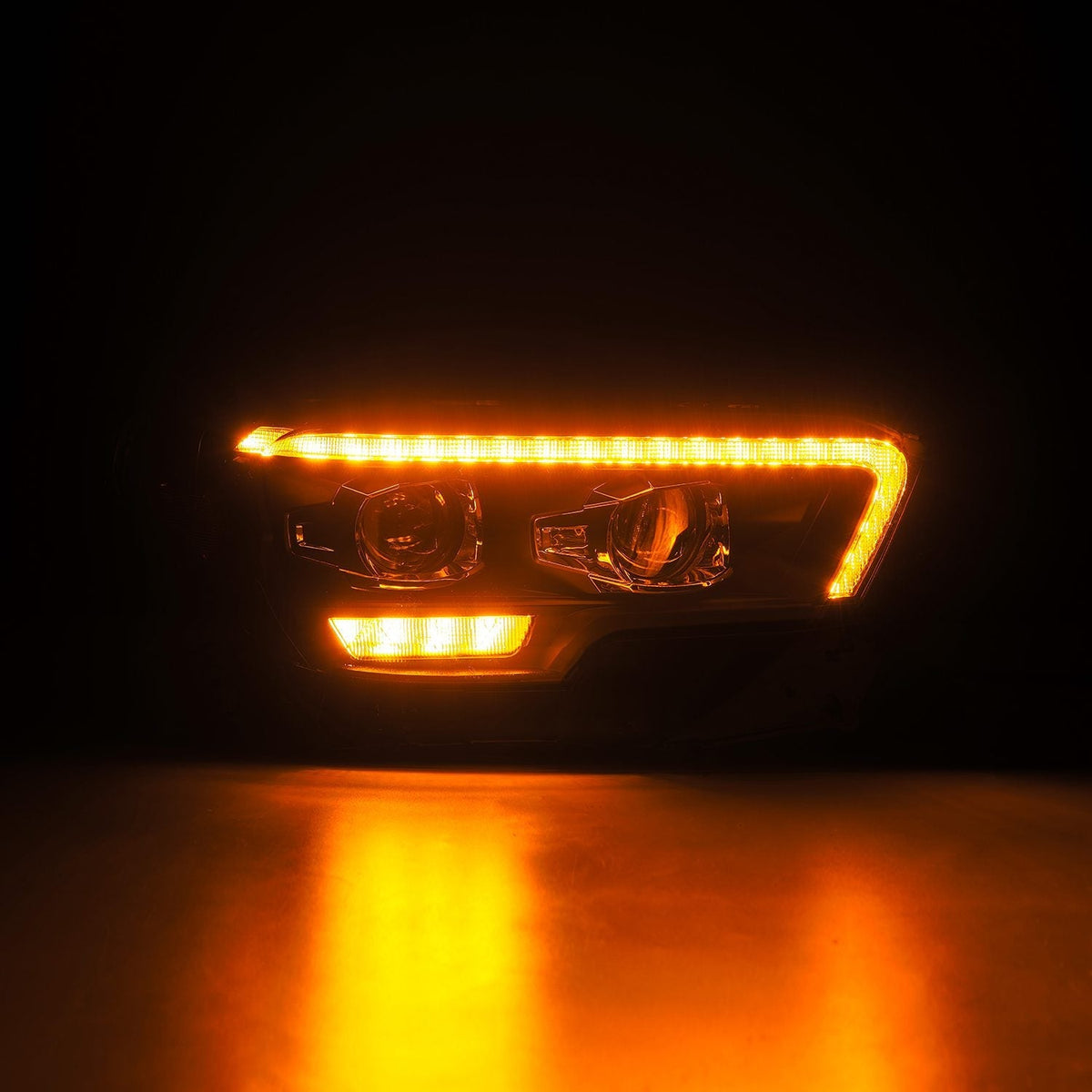AlphaRex 16-23 Toyota Tacoma MK II PRO-Series Halogen Projector Headlights Black