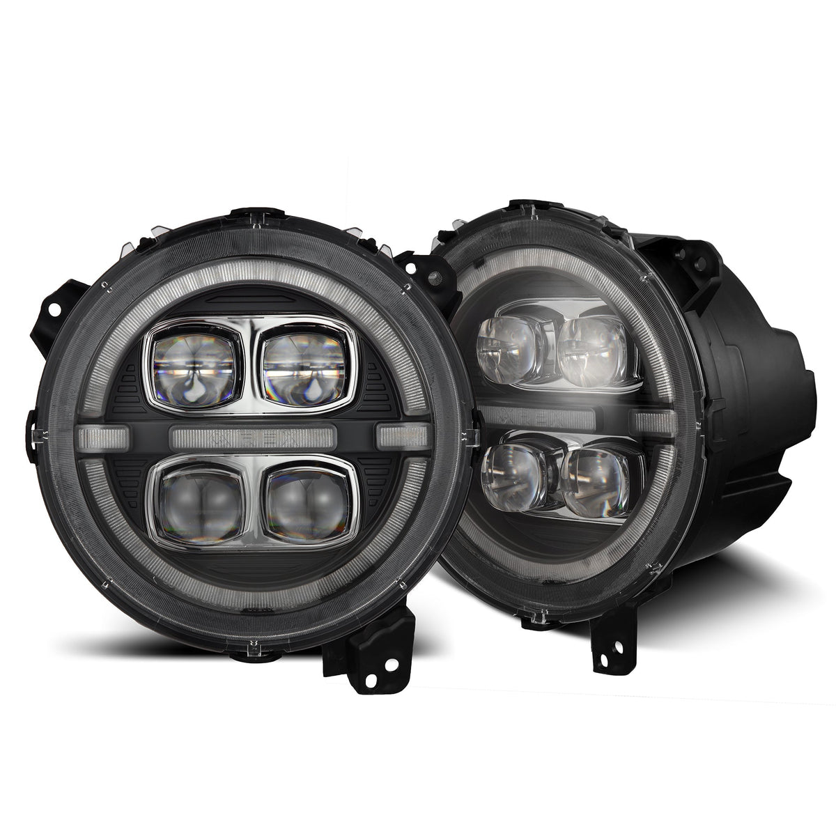 AlphaRex 18-26 Jeep Wrangler JL/Gladiator JT NOVA-Series LED Projector Headlights Black