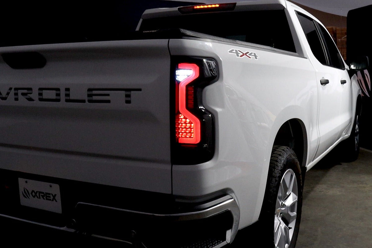 AlphaRex 19-25 Chevrolet Silverado 1500 / 20-25 Silverado 2500HD/3500HD PRO-Series LED Tail Lights Red Smoke