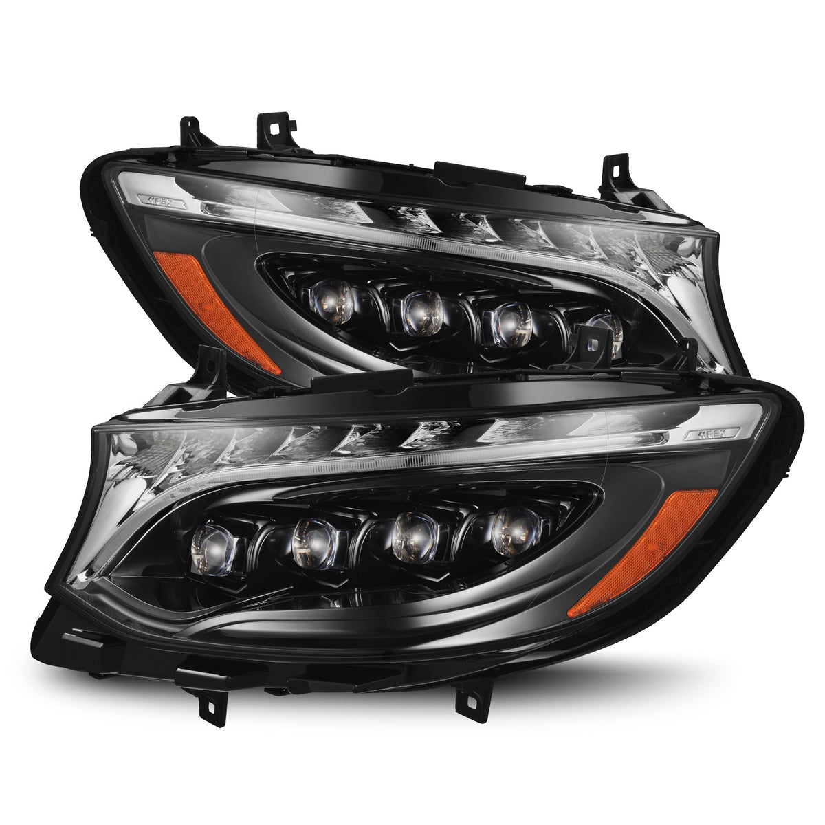 AlphaRex 19-26 Mercedes-Benz Sprinter NOVA-Series LED Projector Headlights Alpha-Black
