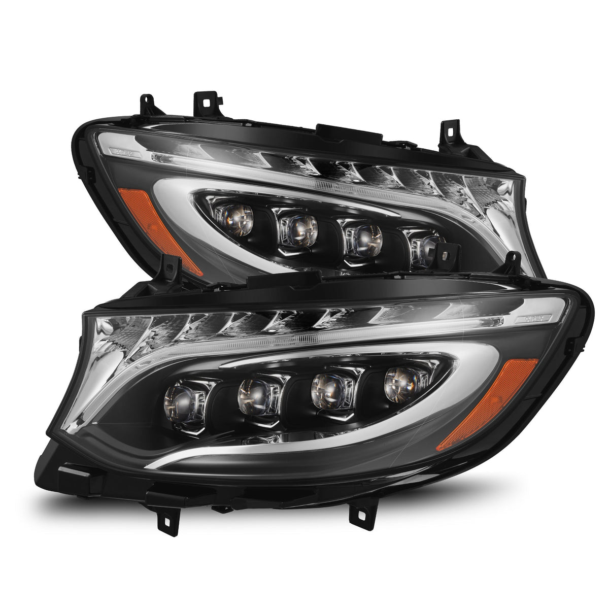 AlphaRex 19-26 Mercedes-Benz Sprinter NOVA-Series LED Projector Headlights Black