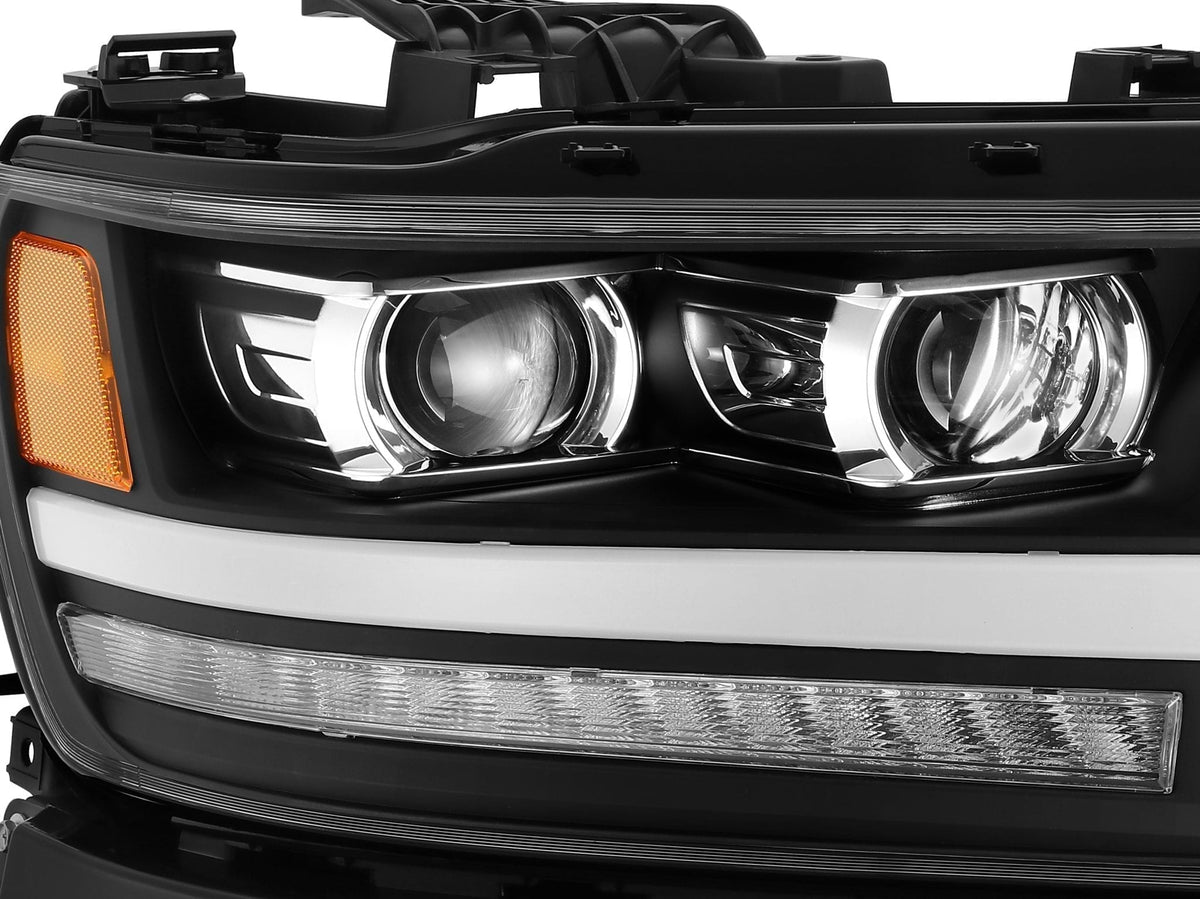 AlphaRex 19-24 Ram 1500 LUXX-Series LED Projector Headlights Black