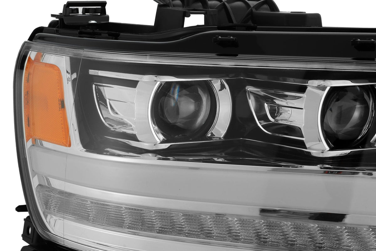 AlphaRex 19-24 Ram 1500 LUXX-Series LED Projector Headlights Chrome