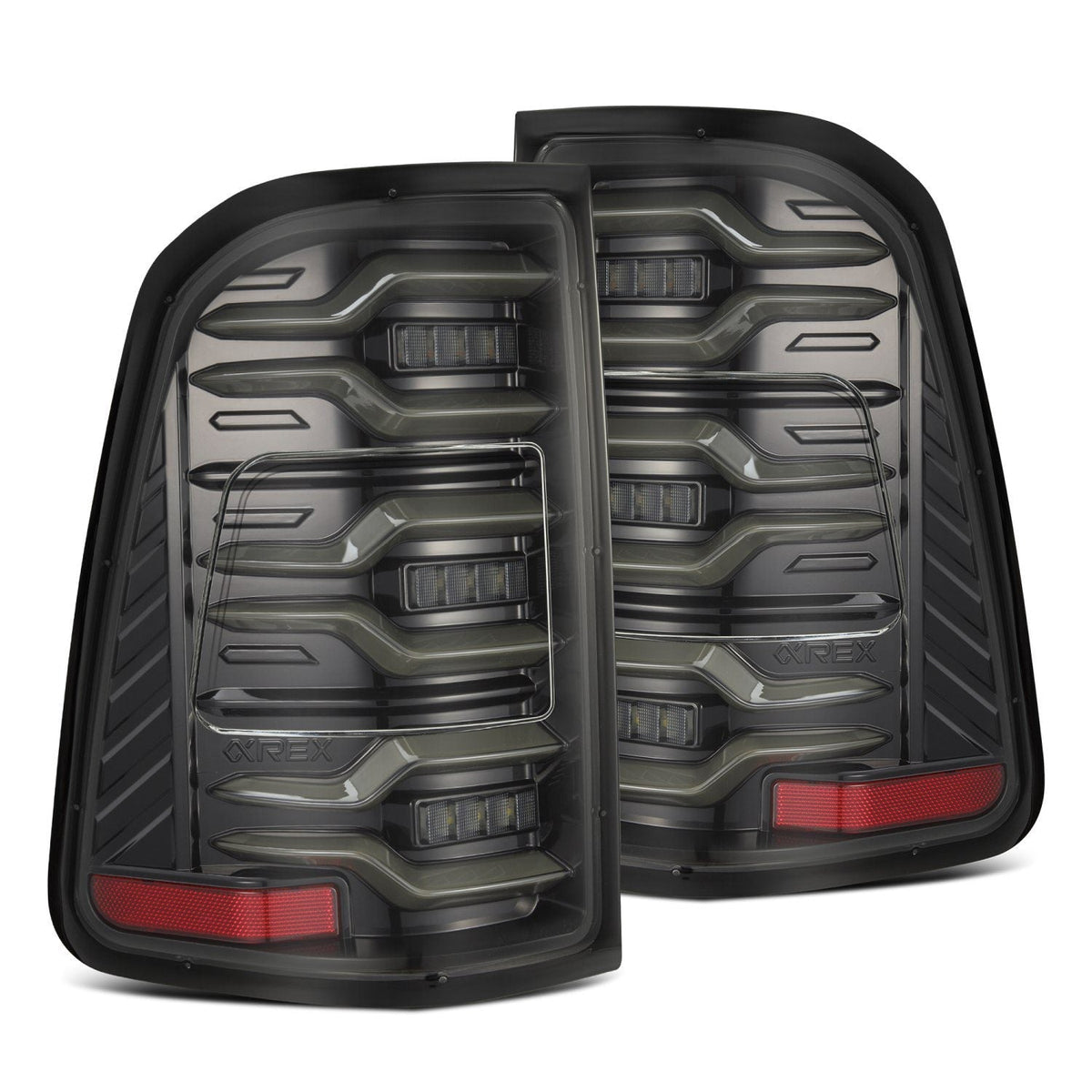 AlphaRex 19-24 Ram 1500 LUXX-Series LED Tail Lights Alpha-Black