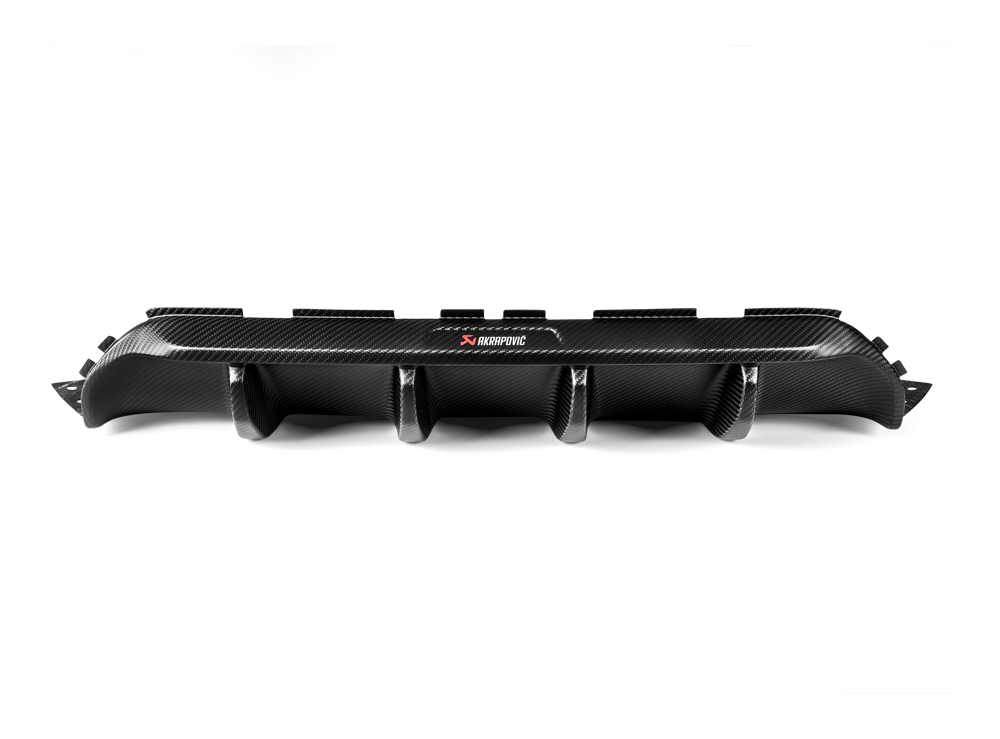 Akrapovic Rear Carbon Fibre Diffuser with Red/White Logo - Matte for M5 (F90)