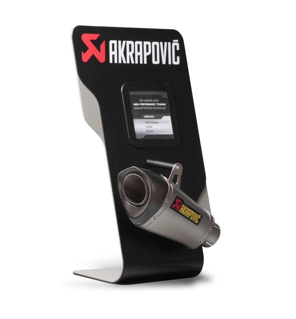 Akrapovic Counter Display with Sample Muffler