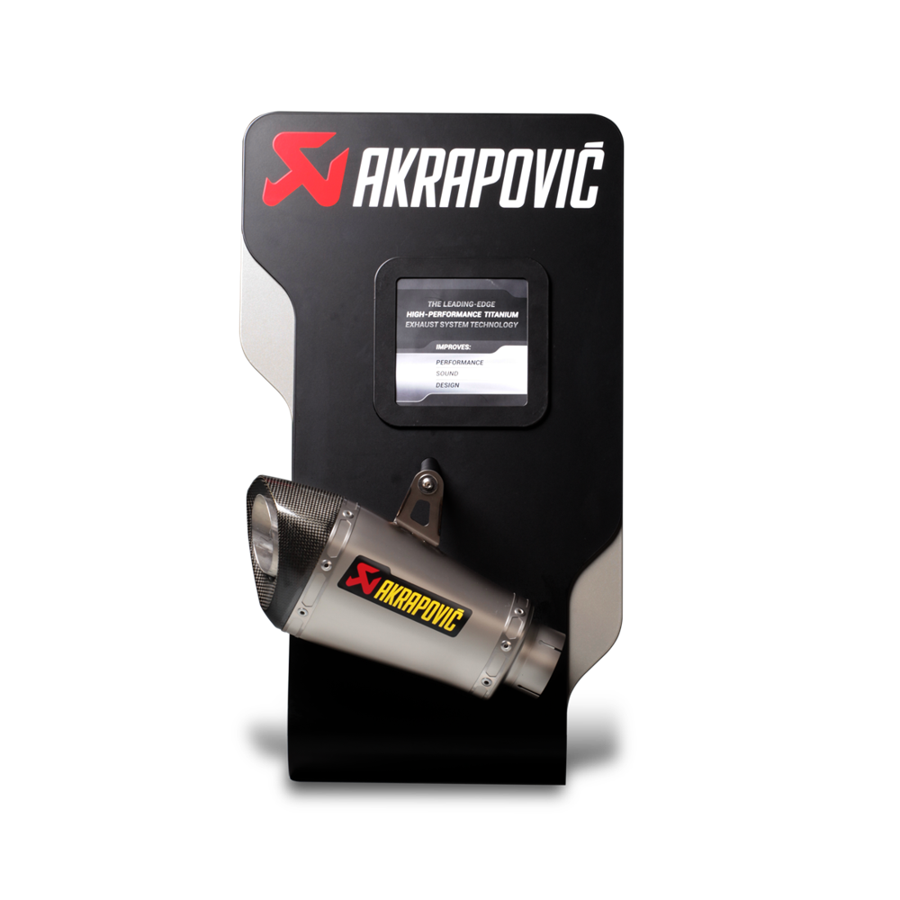 Akrapovic Counter Display with Sample Muffler
