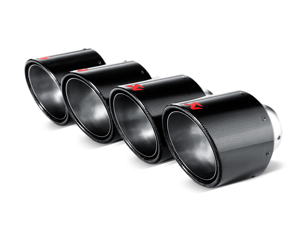 Akrapovic Carbon Tail Pipe Set for Chevrolet Corvette Z06/ZR1 / R35 Nissan GT-R - 125mm Diameter