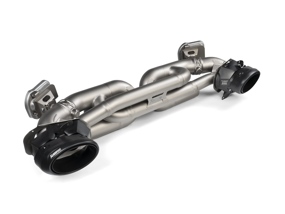 Akrapovic Titanium Tail Pipe Set in Black for Porsche 911 Turbo / Turbo S / Cabriolet / Sport Classic (992)