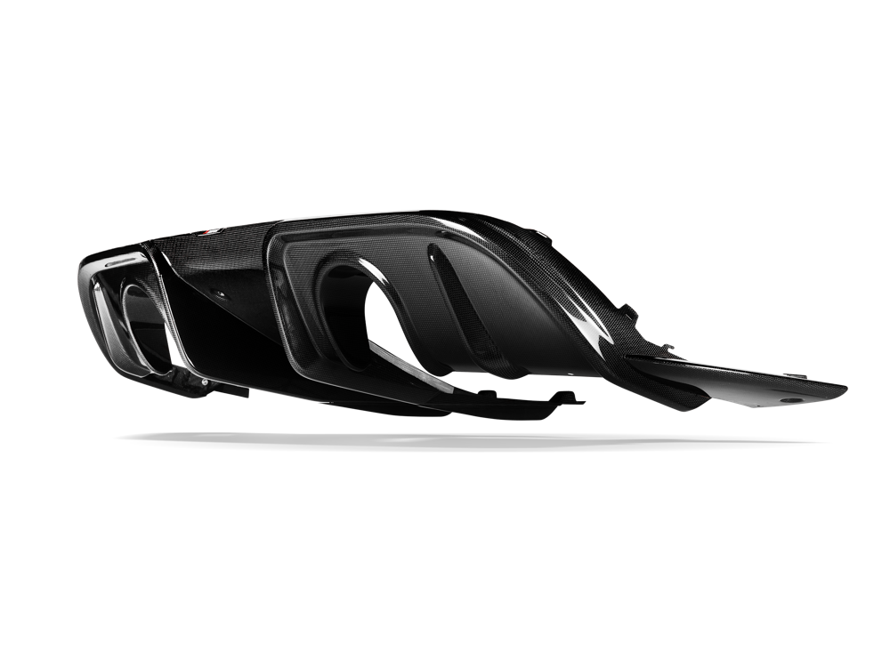 Akrapovic Rear Carbon Fibre Diffuser - Gloss for Porsche 718 Cayman GT4 RS