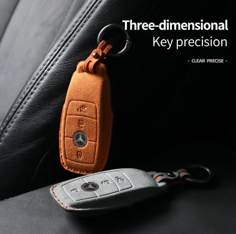 Vero Motorsport Mercedes-Benz Alcantara suede key cover detail view