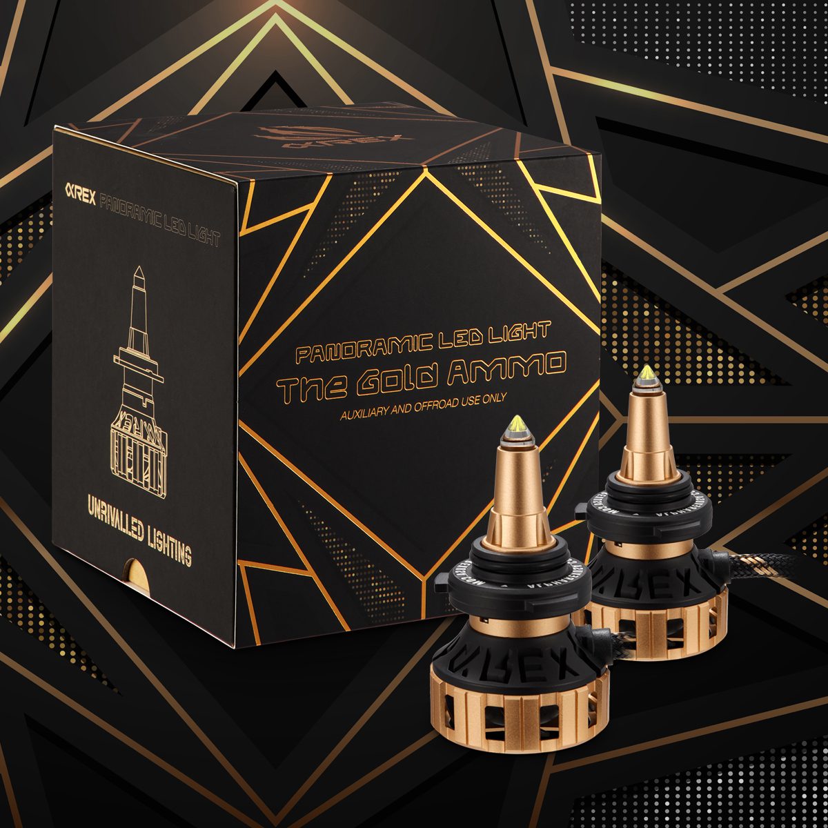 AlphaRex AlphaRex Gold Ammo Panoramic LED light bulbs