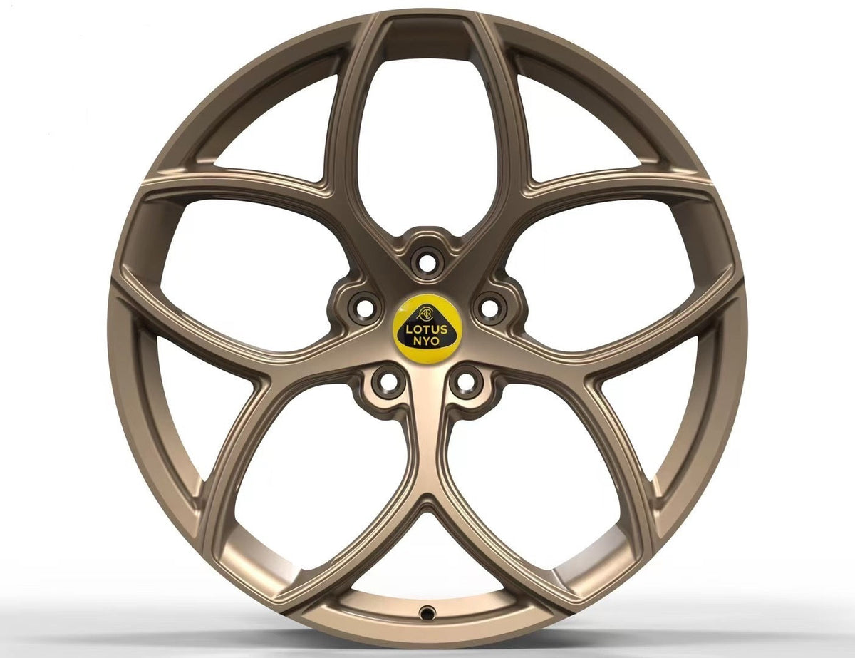 WheelWork Customs 5-petal-spoke custom forged wheels, spoke detail