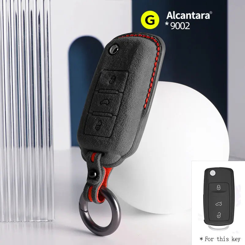Vero Motorsport Volkswagen Alcantara key cover Type G detail view