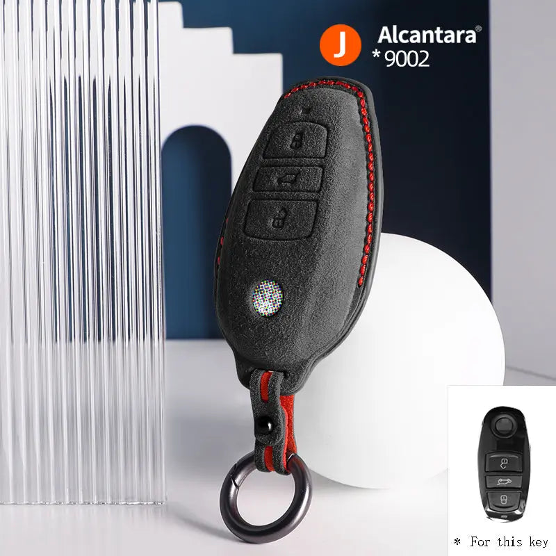 Vero Motorsport Volkswagen Alcantara key cover Type J detail view