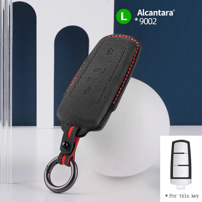 Vero Motorsport Volkswagen Alcantara key cover Type L detail view
