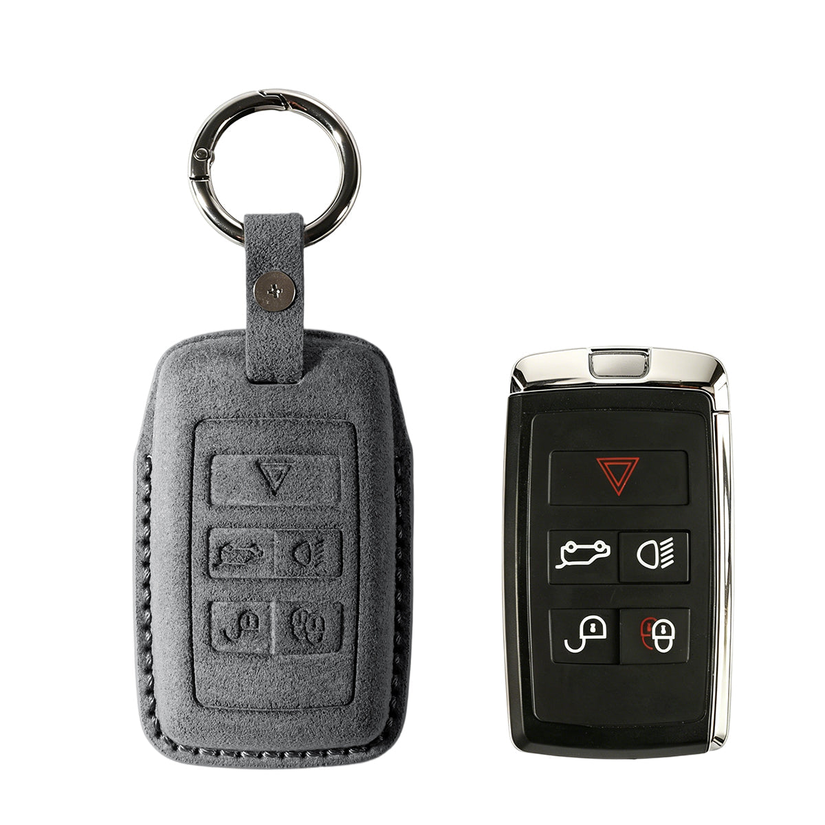Vero Motorsport Jaguar Alcantara key cover Type B fitted view