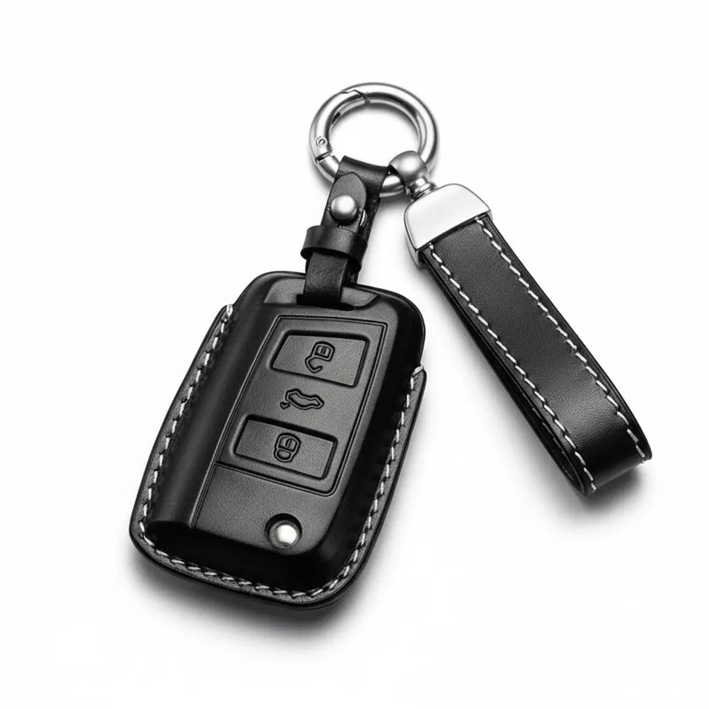 Vero Motorsport Volkswagen leather key cover fitted view