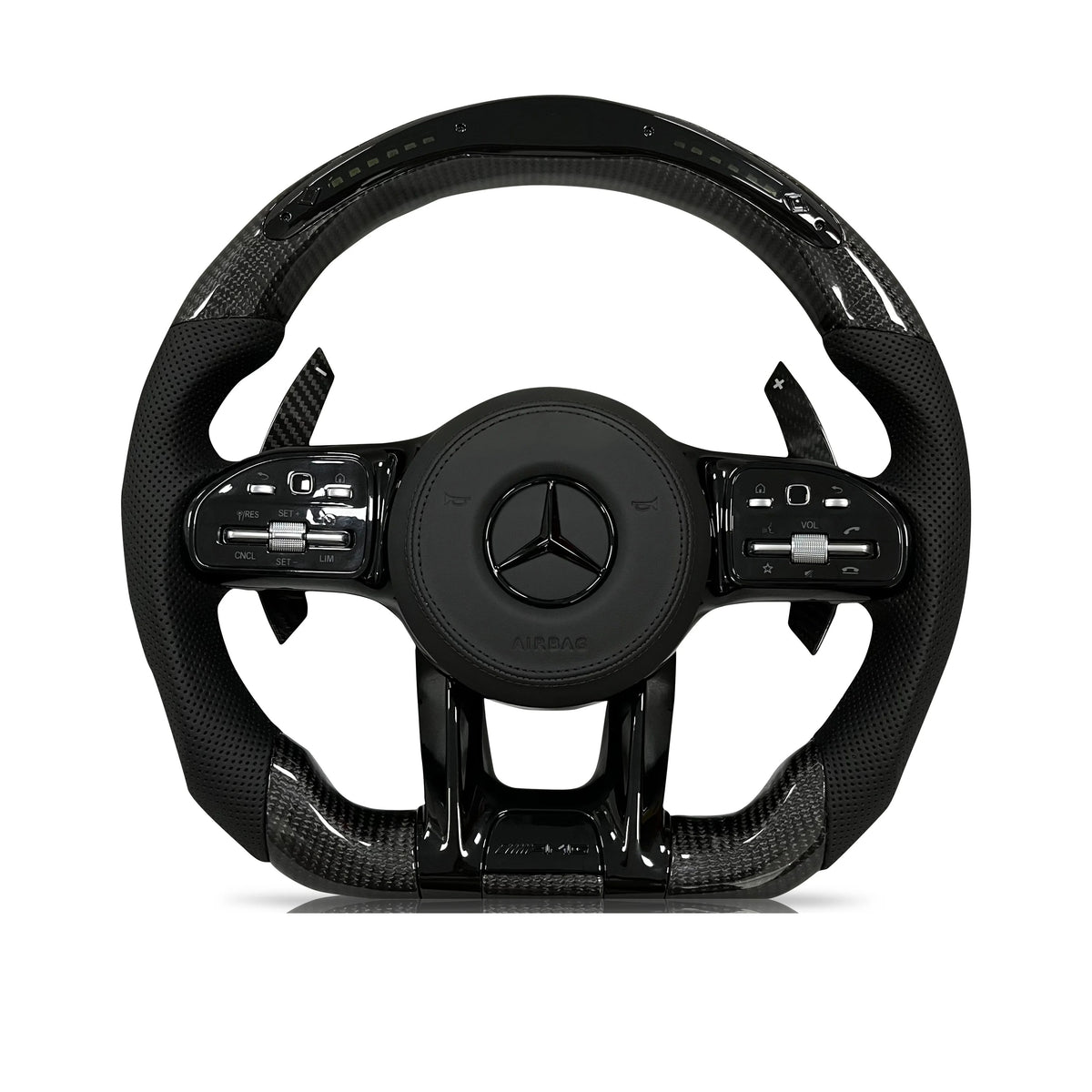 Vero Motorsport Mercedes-Benz carbon fibre perforated leather steering wheel Design 16