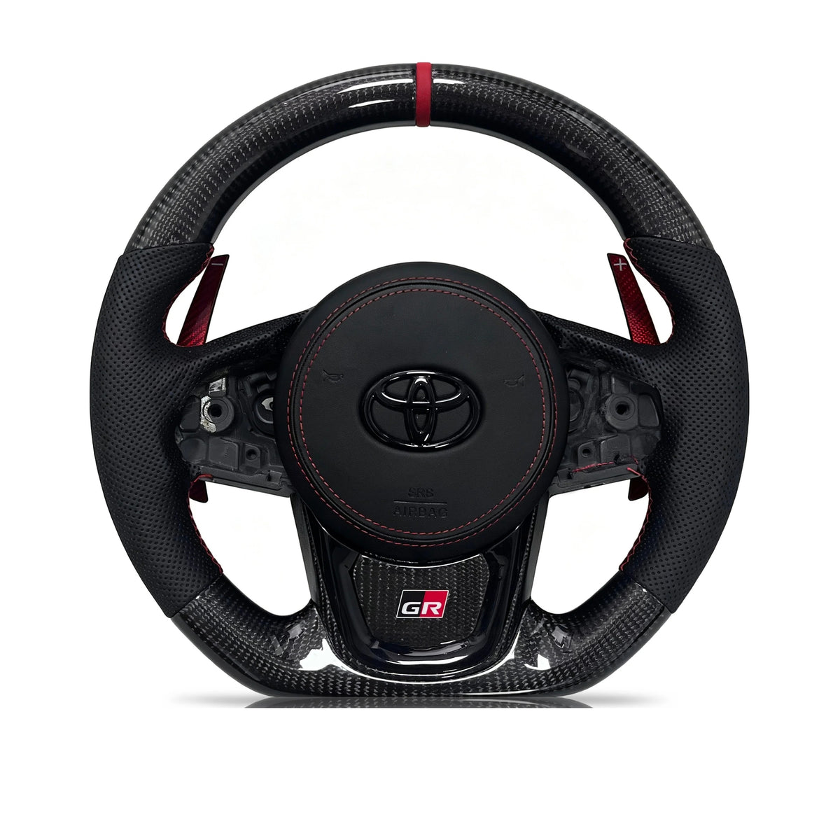Vero Motorsport Toyota GR Supra carbon fibre perforated leather steering wheel Design 05