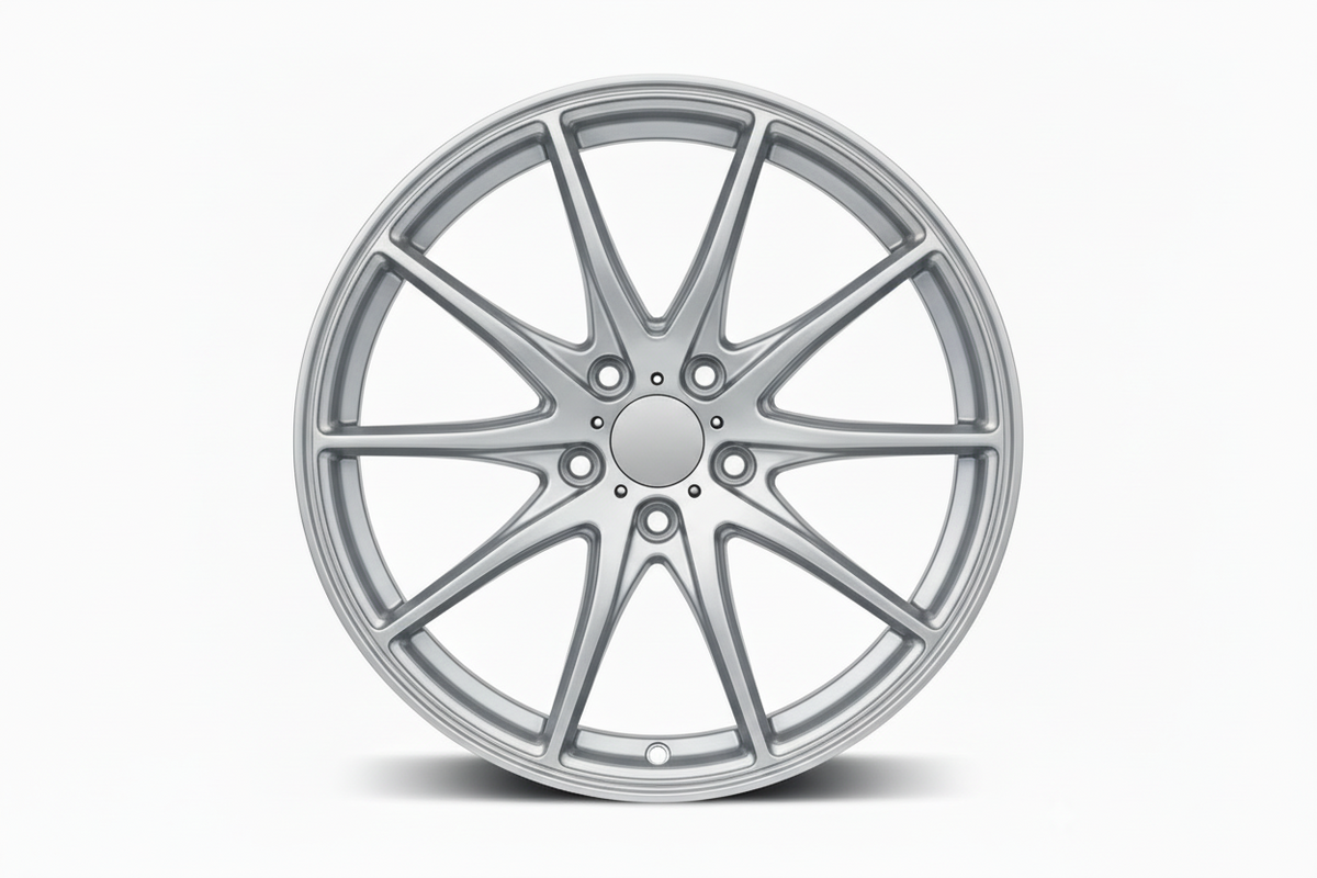 WheelWork Customs VS7 501 forged wheels, silver machined lip, side profile