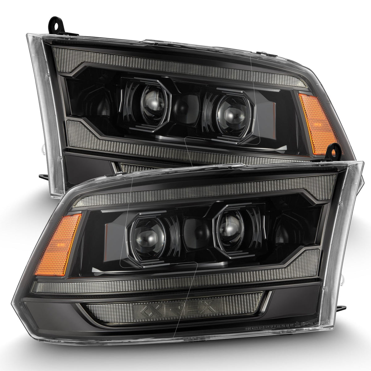 AlphaRex 09-18 Ram Truck (MK II 5th Gen 2500 Style) LUXX-Series LED Projector Headlights Alpha-Black
