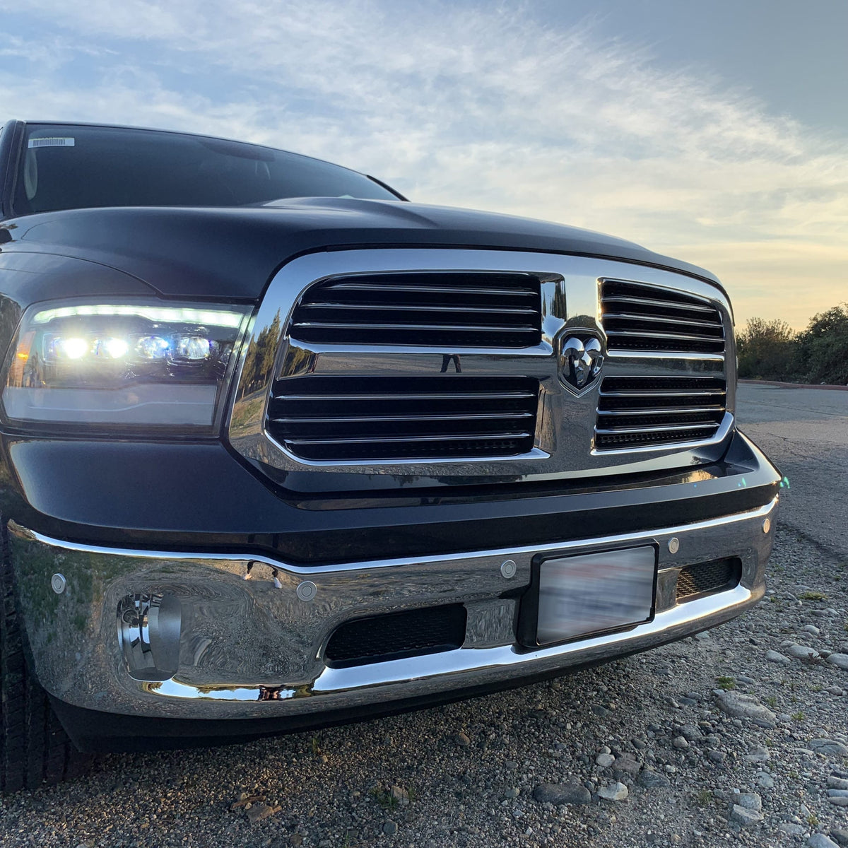 AlphaRex 09-18 Ram Truck NOVA-Series LED Projector Headlights Jet Black