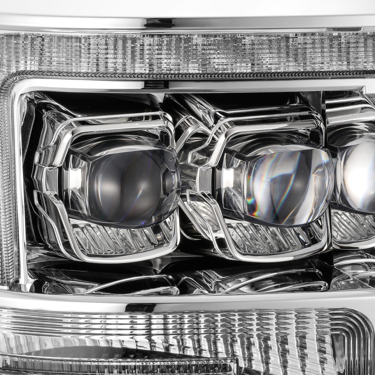 AlphaRex 11-16 Ford Super Duty NOVA-Series LED Projector Headlights Chrome
