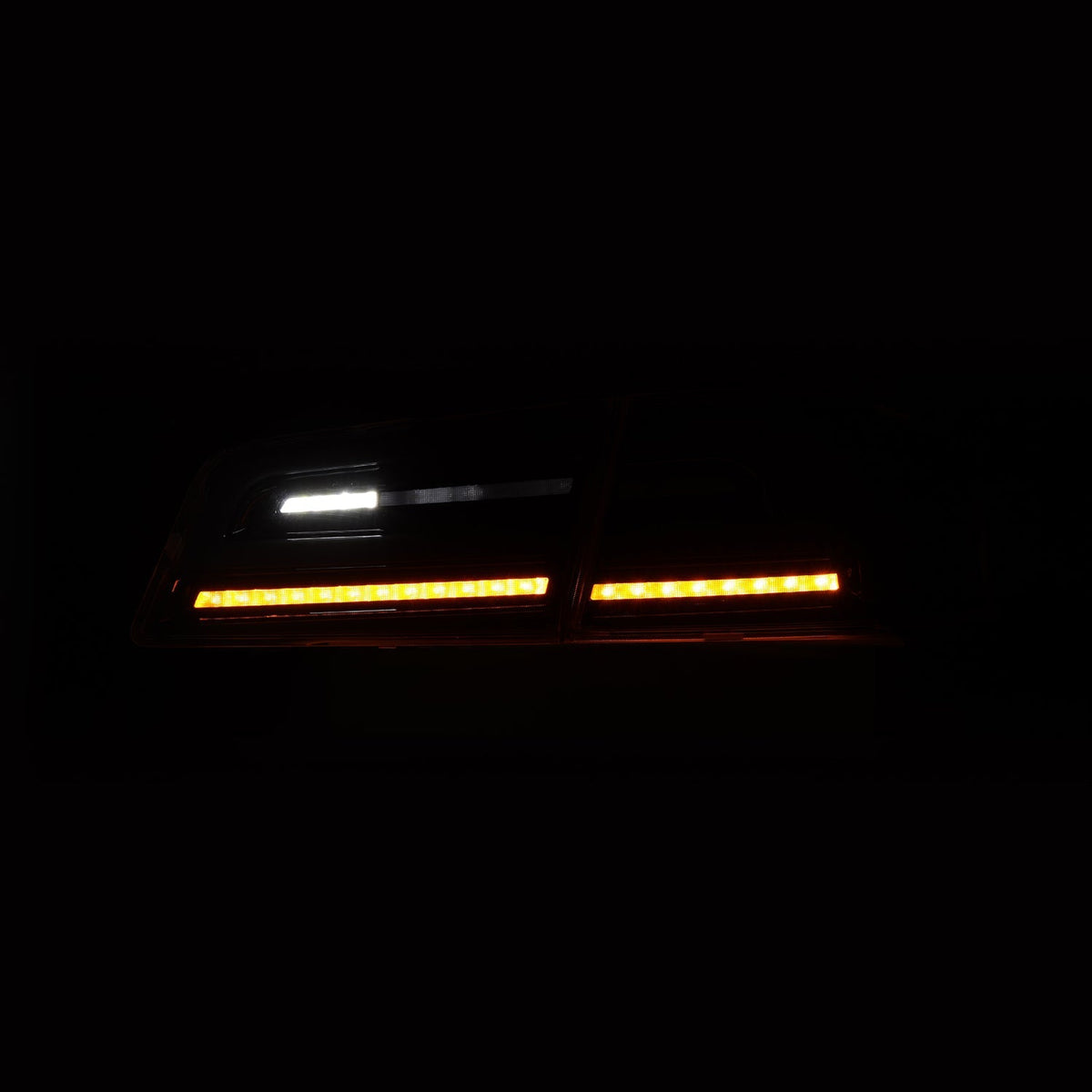 AlphaRex 12-21 Tesla Model S LUXX-Series LED Tail Lights Black-Red (With Black Trunk Center Piece Replacement)