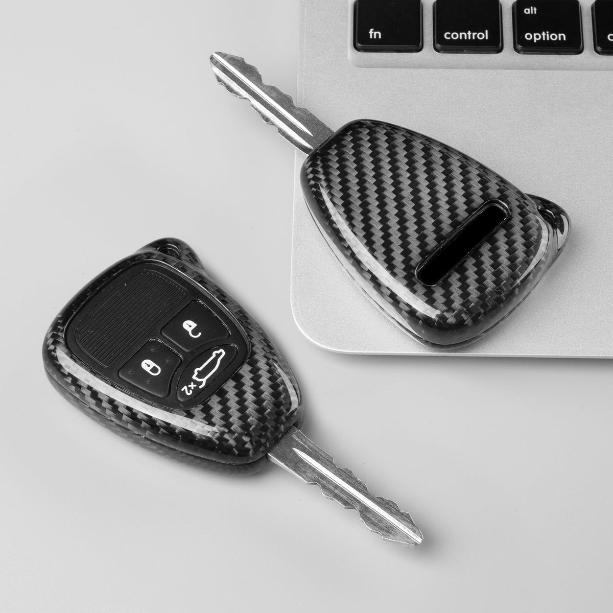 Vero Motorsport Dodge Avenger Charger carbon fibre key cover installed view