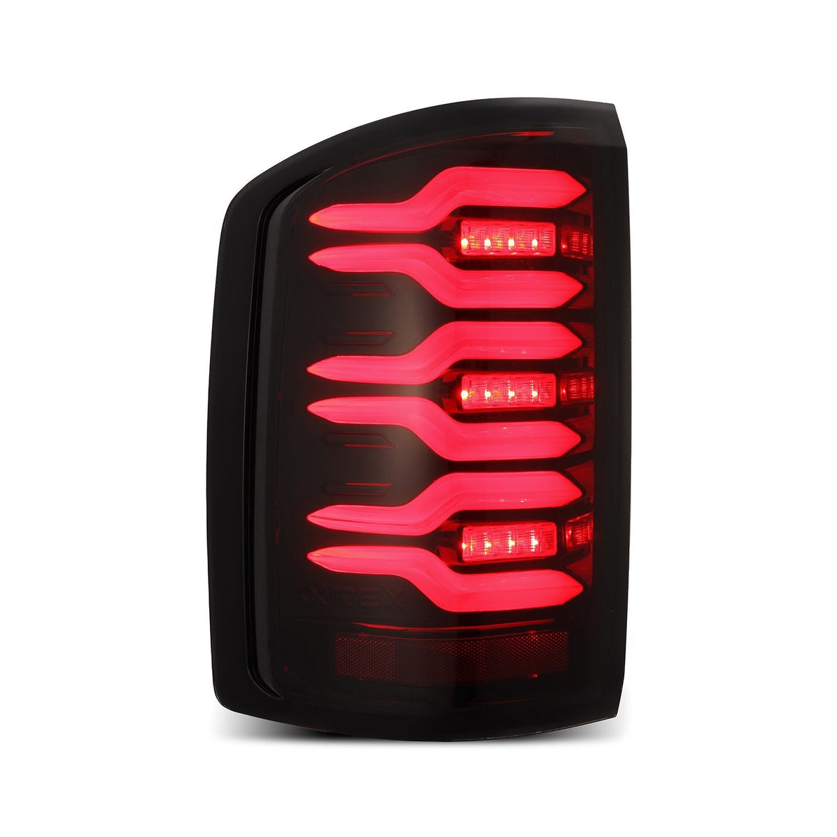 AlphaRex 14-18 GMC Sierra 1500/2500HD/3500HD LUXX-Series LED Tail Lights Black-Red