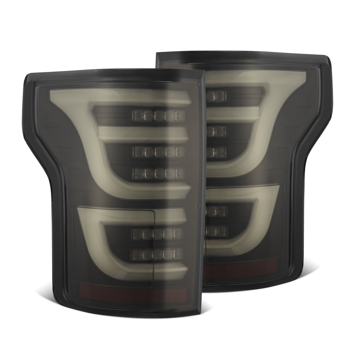 AlphaRex 15-20 Ford F150 LUXX-Series LED Tail Lights Black
