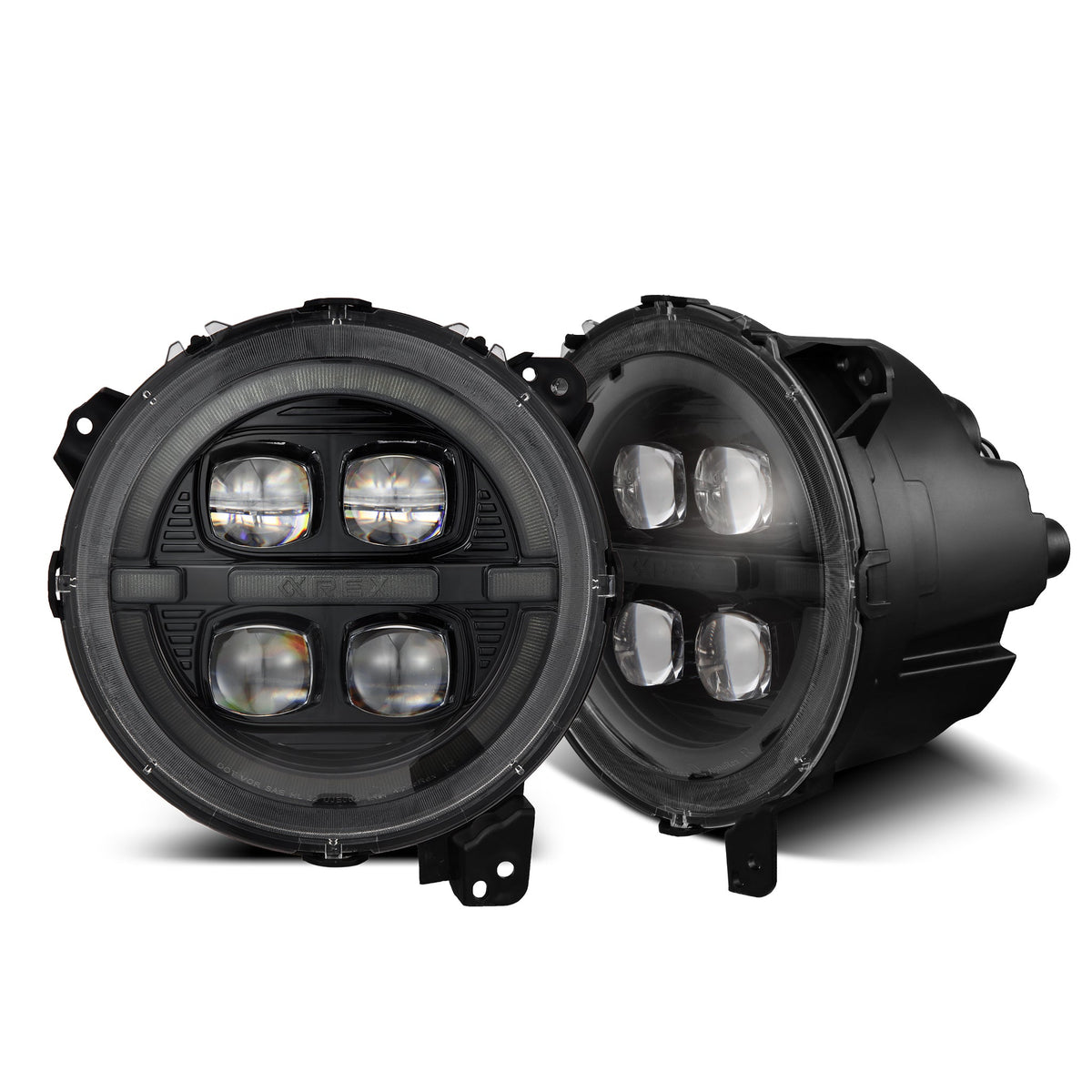 AlphaRex 18-26 Jeep Wrangler JL/Gladiator JT NOVA-Series LED Projector Headlights Alpha-black