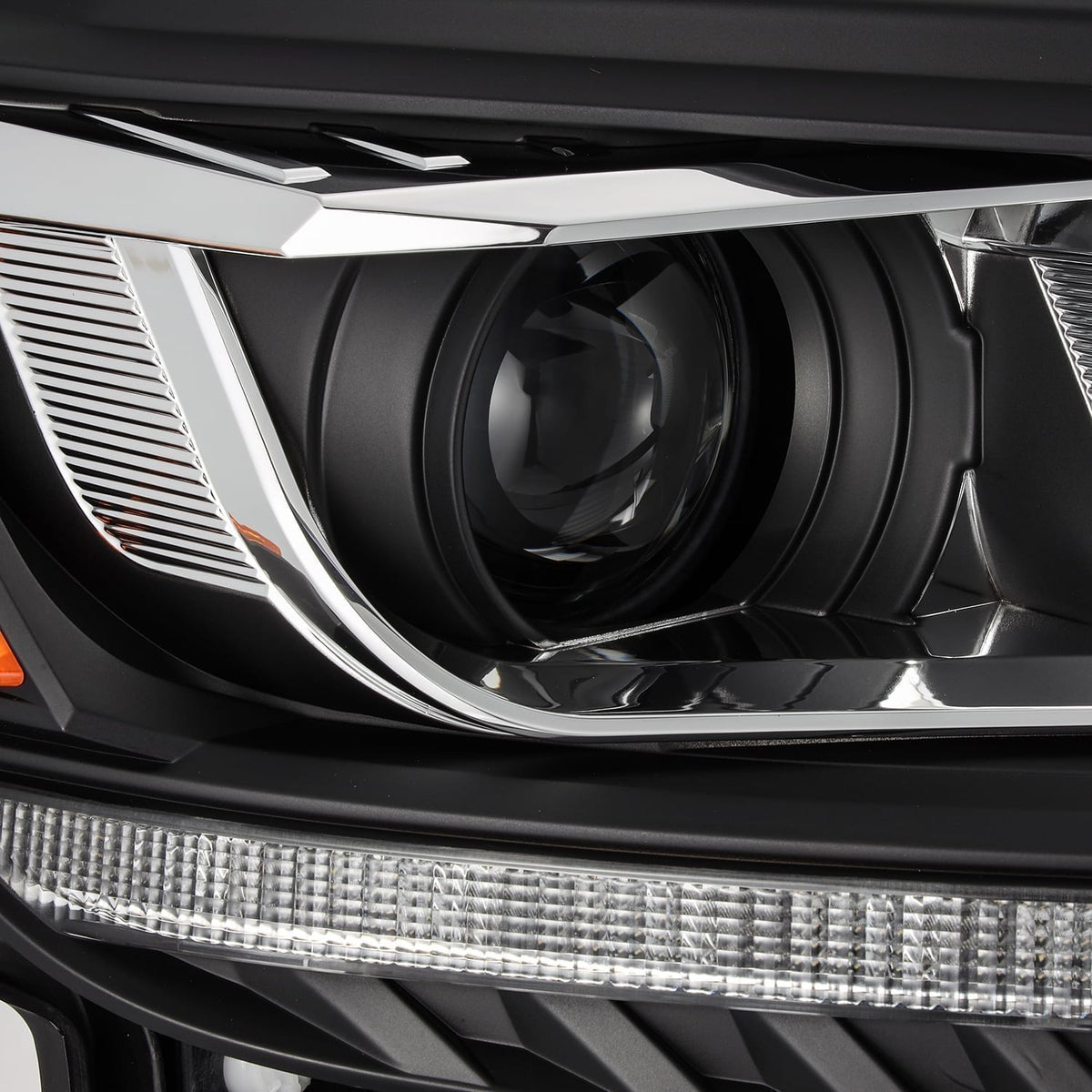 AlphaRex 19-23 Ford Ranger PRO-Series Halogen Projector Headlights Black