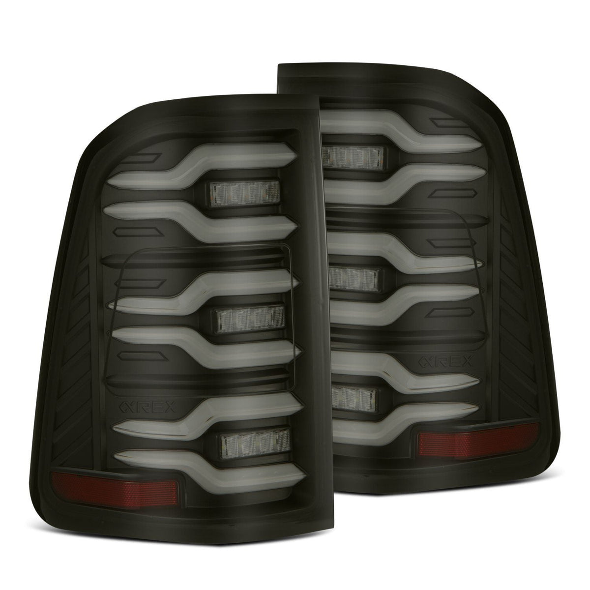 AlphaRex 19-24 Ram 1500 LUXX-Series LED Tail Lights Black