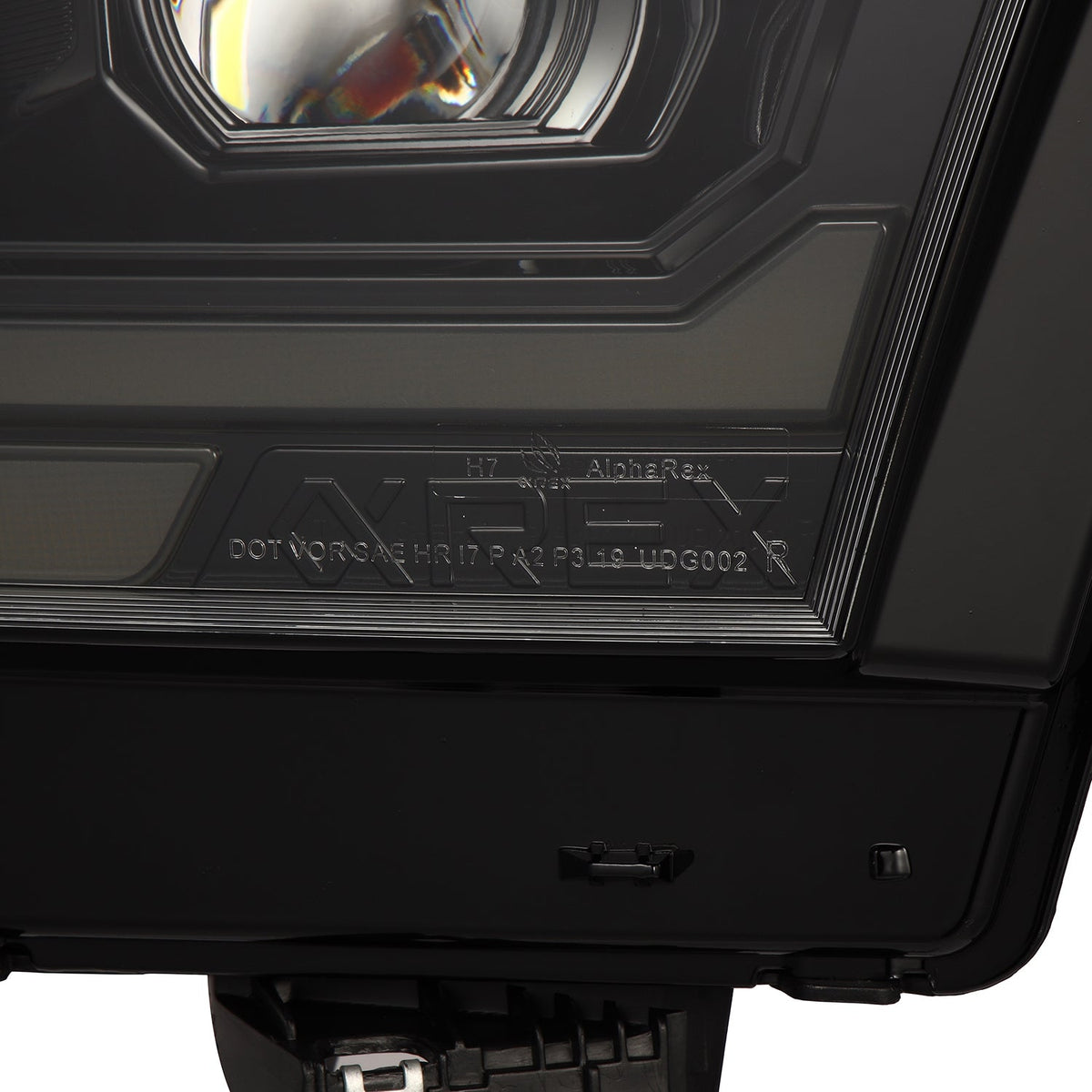 AlphaRex 19-24 Ram 1500 (MK II 2500 Style) LUXX-Series LED Projector Headlights Alpha-Black