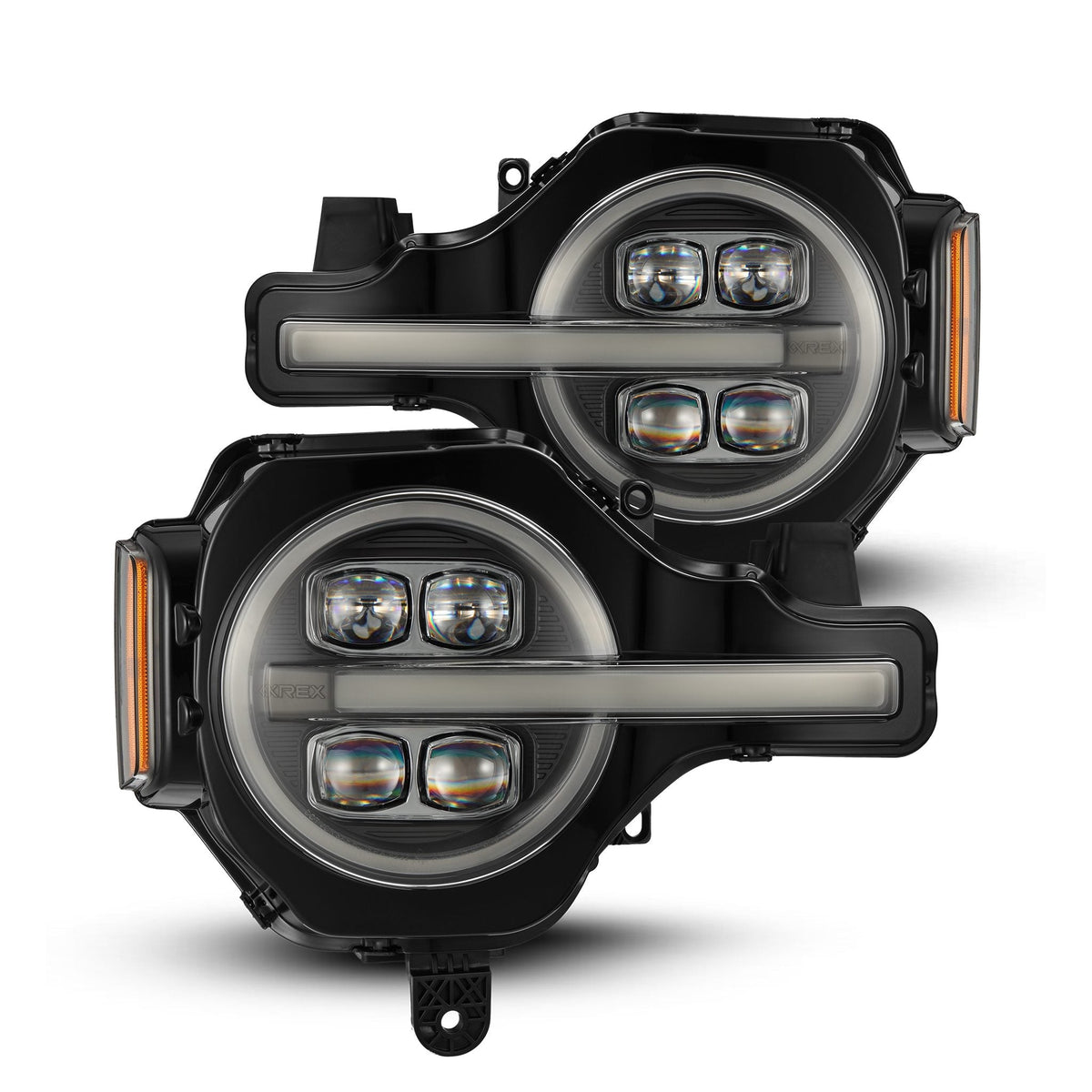 AlphaRex 21-26 Ford Bronco / 22-26 Bronco Raptor NOVA-Series LED Projector Headlights Black