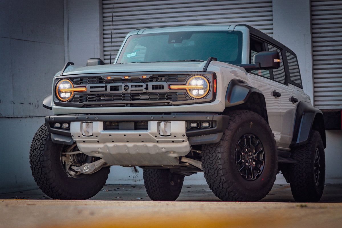 AlphaRex 21-26 Ford Bronco / 22-26 Bronco Raptor NOVA-Series LED Projector Headlights Black