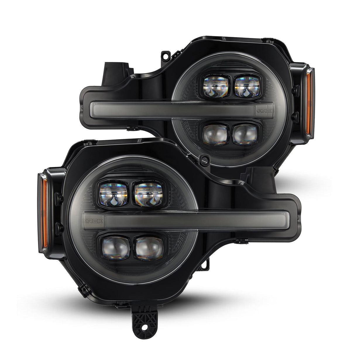 AlphaRex 21-26 Ford Bronco / 22-26 Ford Bronco Raptor NOVA-Series LED Projector Headlights Alpha-black