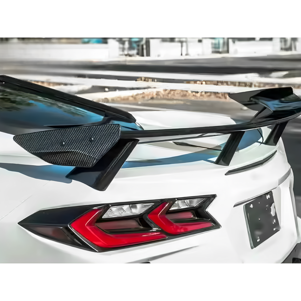 Vero Motorsport Chevrolet Corvette C8 carbon fibre wing, finish detail